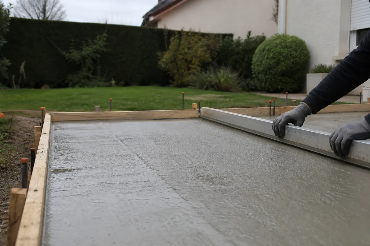 Dalle béton terrasse : épaisseur et pose selon le DTU